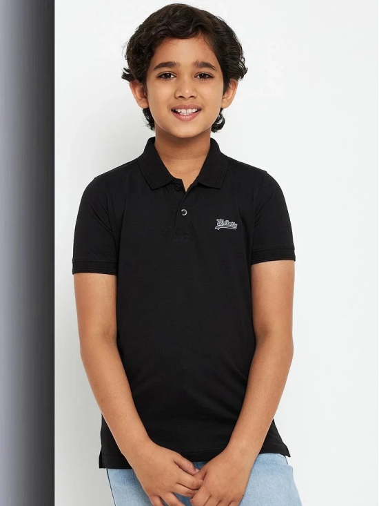 UNIBERRY - Black Cotton Blend Boys Polo T-Shirt ( Pack of 1 ) - None