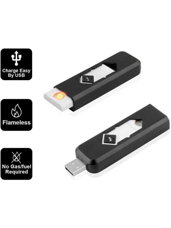 Horsefit Black USB Lighter ( Pack of 1 )