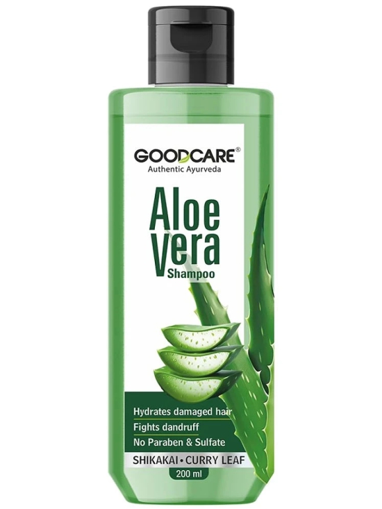 Goodcare AloeVera Shampoo with AloeVera , Shikakai & curryleaf I Anti-Dandruff -200ml