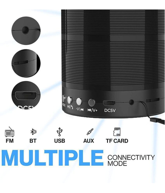 VEhop Mini 5 W Bluetooth Speaker Bluetooth V 5.1 with USB,SD card Slot,Call function Playback Time 5 hrs Assorted - Assorted