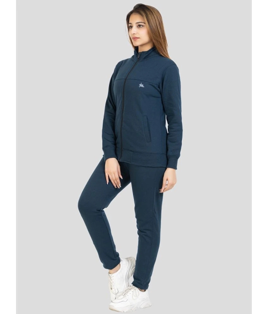 YHA Blue Fleece Solid Tracksuit - Pack of 1 - None