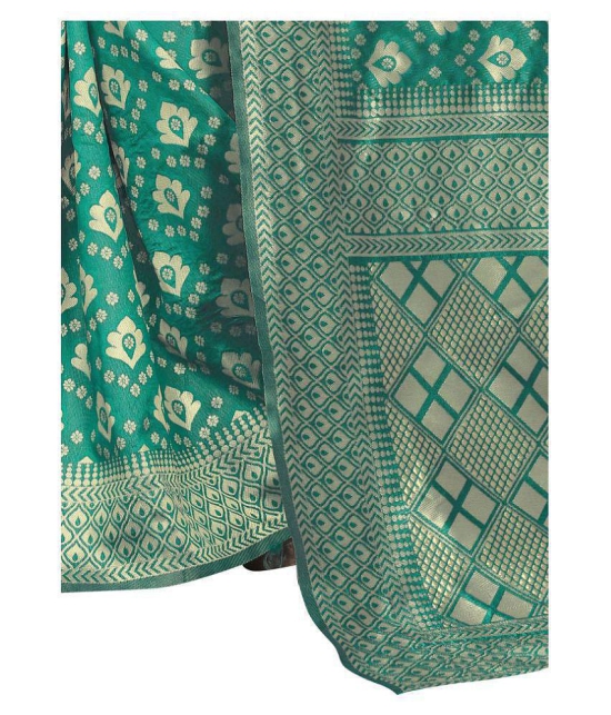 ofline selection Green Jacquard Saree - Single