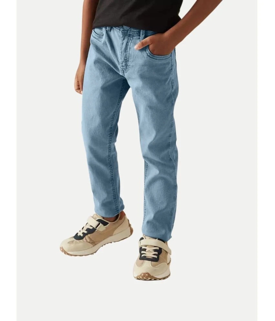 Teen Boys Slim Fit Light Blue  Denim Pants - None