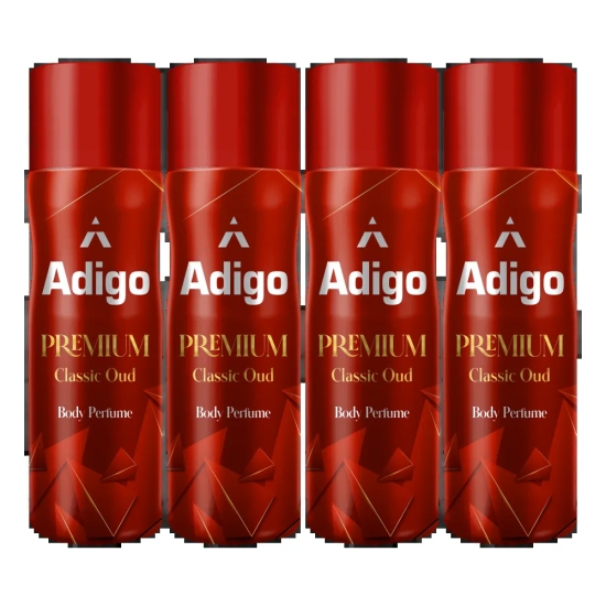 Adigo Premium Classic Oud Body Perfume 165 ml(Pack Of 4)