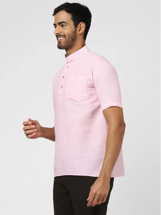 DESHBANDHU DBK - Pink Cotton Mens Regular Kurta ( Pack of 1 ) - None