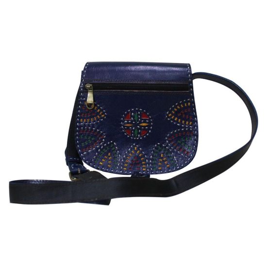 Garvi Gurjari (A Gujarat Govt Enterprise Handcrafted Kutchi Leather Sling Bag(GGCMLBB26)