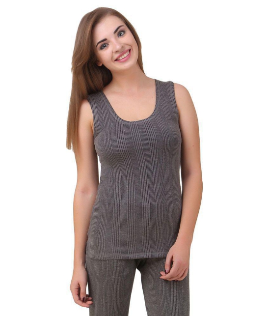 HAP Charcoal Thermal Sleeveless Topwear - M