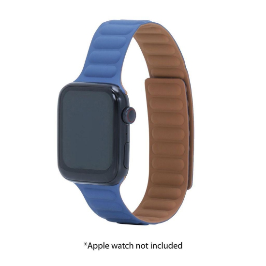 Croma Magnetic Strap for Apple iWatch (38mm / 40mm / 41mm) (Apple Compatible, Blue and Tan)