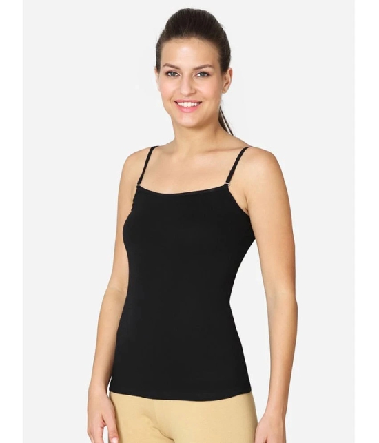 VStar FLORENCE Cotton Blended Camisoles - Black Single - None