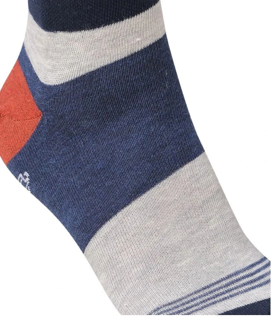 Dollar - Cotton Mens Striped Multicolor Ankle Length Socks ( Pack of 5 ) - Multicolor