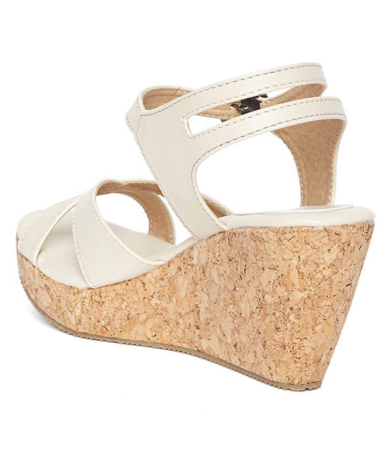 Marc Loire Cream Wedges Heels - 41 EU