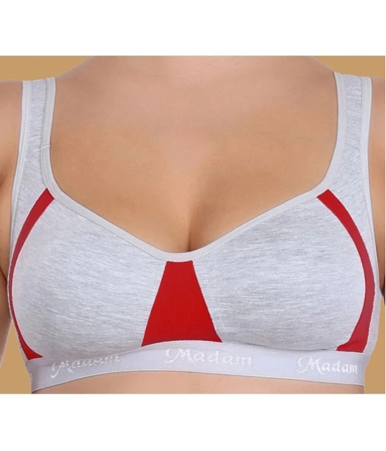 Madam - Red Cotton Lightly Padded Womens Push Up Bra ( Pack of 1 ) - None