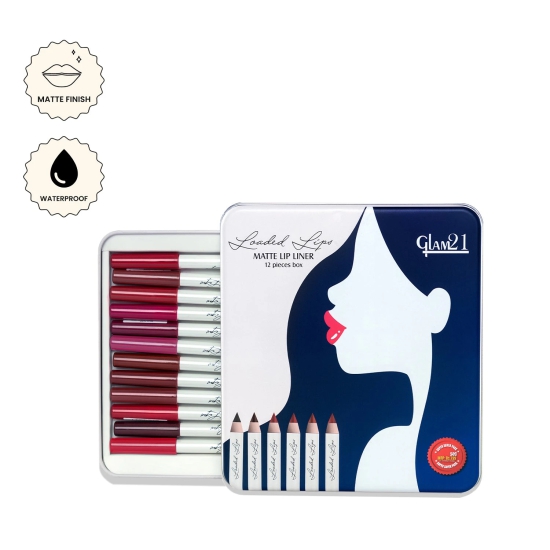 Loaded Lips Matte Lip Liner 12 Pieces Box-12