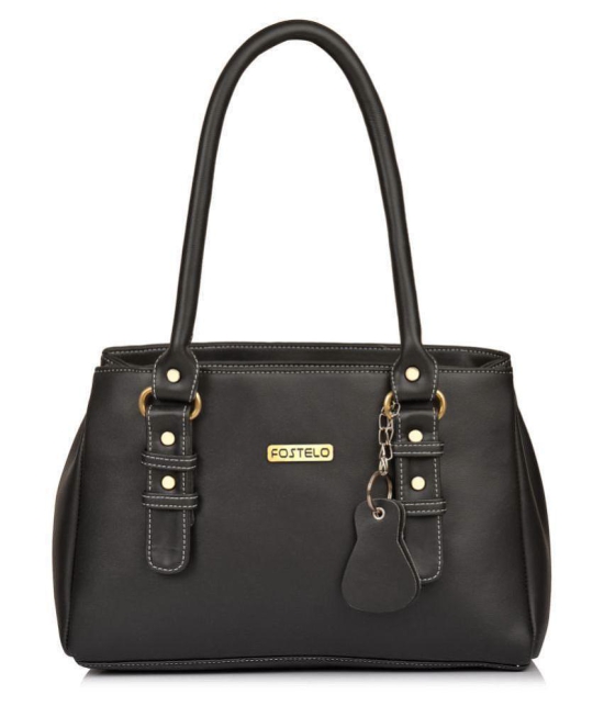 Fostelo - Black  PU Shoulder Bag - Black