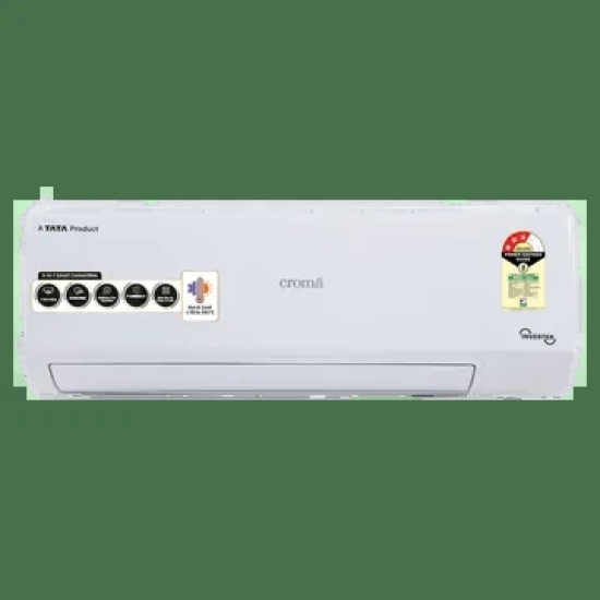 Croma 5 in 1 Convertible 1.5 Ton 3 Star Hot and Cold Split AC with PM 2.5 Filter (2024 Model, Copper Condenser)