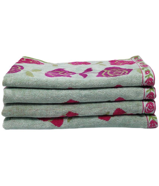 Gahoifab Set of 4 Hand Towel Green 16x26 - Green