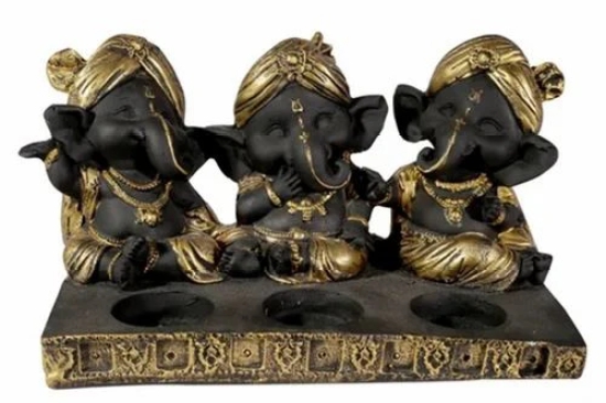 Unique International Deepak Ganesh Polyresin Statue