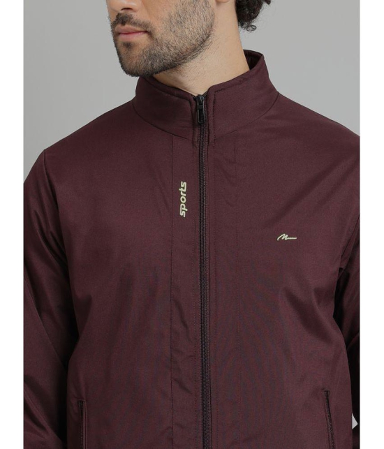 MXN Polyester Mens Quilted & Bomber Jacket - Wine ( Pack of 1 ) - None