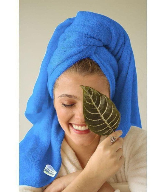 SOFTSPUN - Blue Microfibre Face Towel ( Pack of 1 ) - Blue