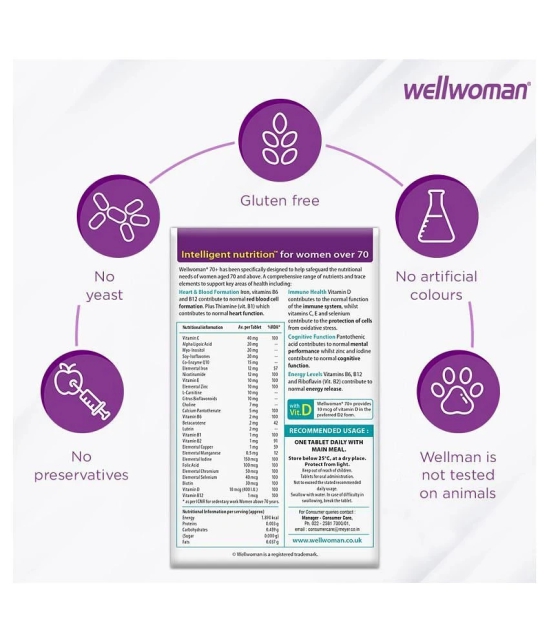 Wellwoman 70+ health supplements 30 no.s Multivitamins Tablets