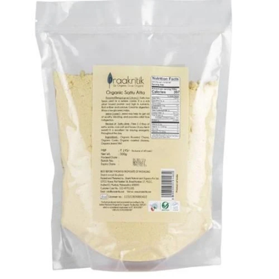 Praakritik Organic Sattu Atta, 500 Gm