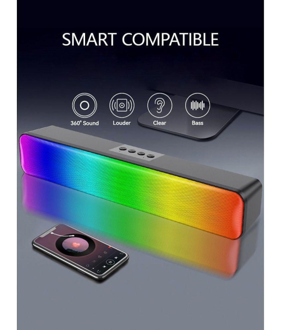 VEhop with RGB Light 10 W Bluetooth Speaker Bluetooth v5.0 with USB,SD card Slot,Aux Playback Time 8 hrs Assorted - Assorted