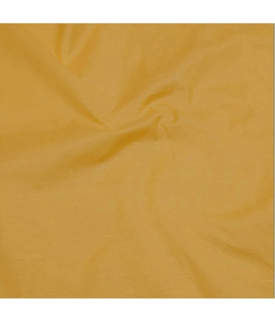 MEHZEEL FAB - Unstitched Yellow Cotton Blend Dress Material ( Pack of 1 ) - Yellow