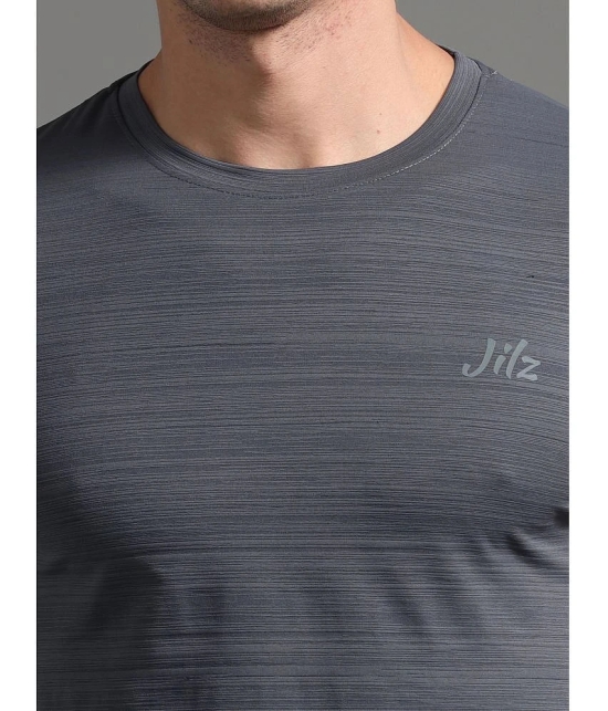 JILZ Polyester Regular Fit Printed Half Sleeves Mens T-Shirt - Grey ( Pack of 1 ) - None