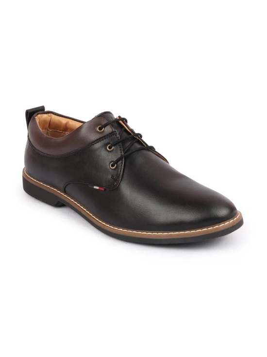 Men Black Formal Lace Up Oxford Shoes with TPR Welted Sole-8