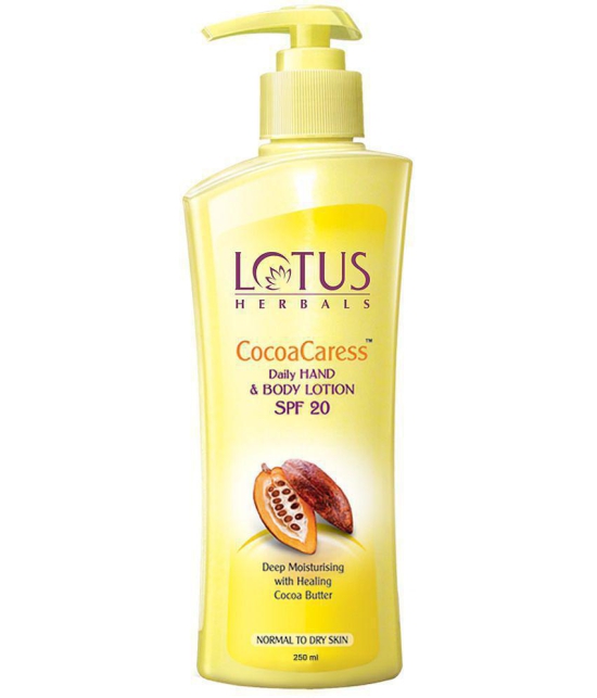 Lotus Herbals Cocoacaress Daily Hand & Body Lotion, With Cocoa Butter, SPF 20, 300ml (Pack of 2)