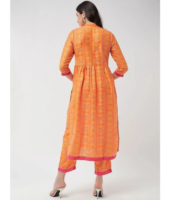 Pannkh - Orange Polyester Womens Nayra Kurti ( Pack of 1 ) - None