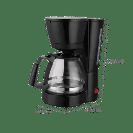 Croma 600 Watt 5 Cups Manual Black Coffee Maker with Rust Resistant (Black)