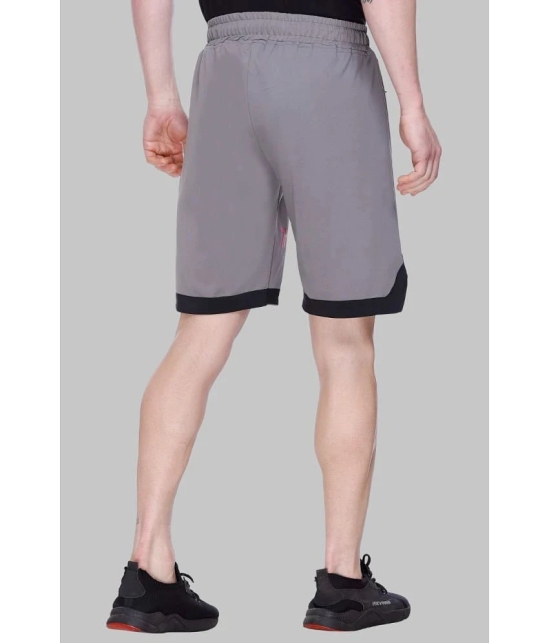 LEEBONEE Light Grey Polyester Blend Mens Shorts ( Pack of 1 ) - None