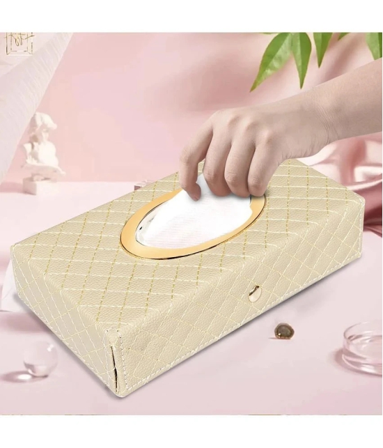 Auto Hub Car Tissue Dispenser Leatherite Beige