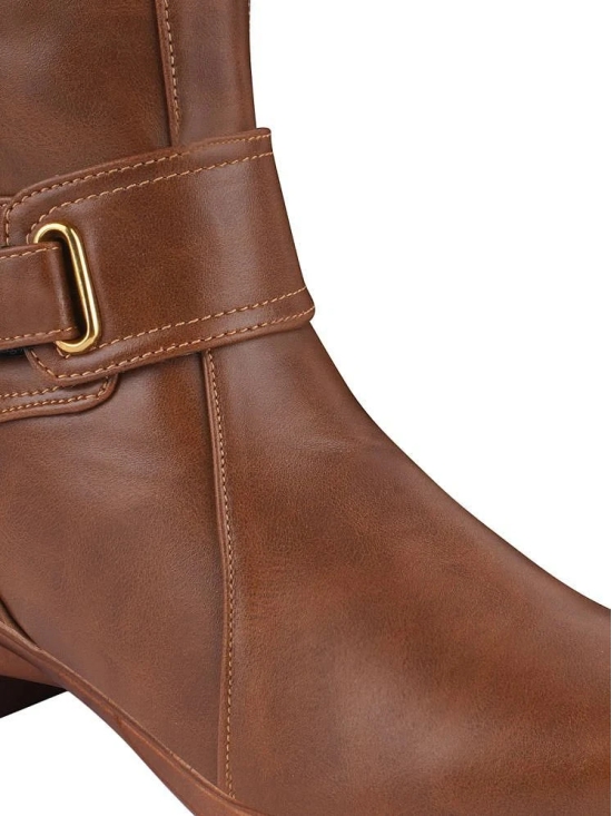 Shoetopia Brown Womens Ankle Length Boots - None