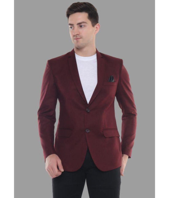 DKGF Fashion - Maroon Polyester Regular Fit Mens Blazer ( Pack of 1 ) - None