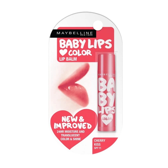 Maybelline New York Lip Balm, With Spf, Moisturises and Protects From the Sun, Pink Lolita & Baby Lips Cherry Kiss, 4g