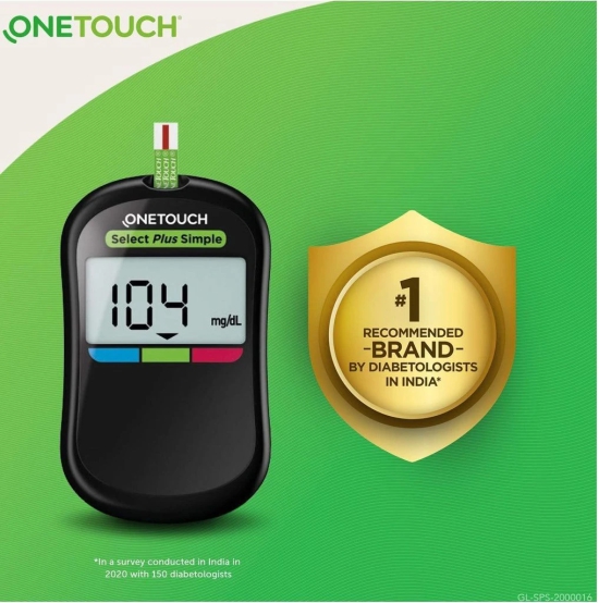 OneTouch Select Plus Simple Glucometer with free Strips