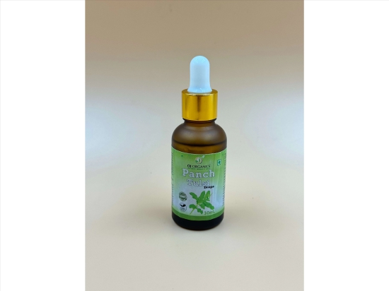 Organic PANCH TULSI DROPS | 30ml