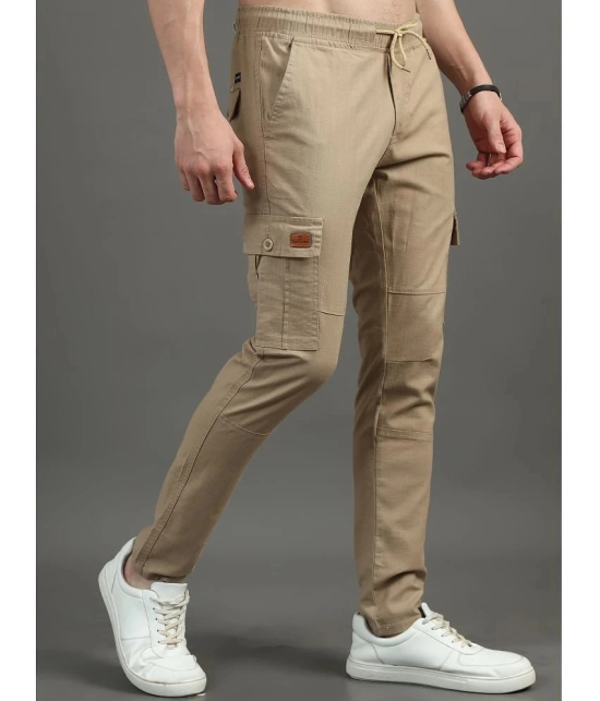 Paul Street Slim Flat Mens Cargos - Cream ( Pack of 1 ) - None