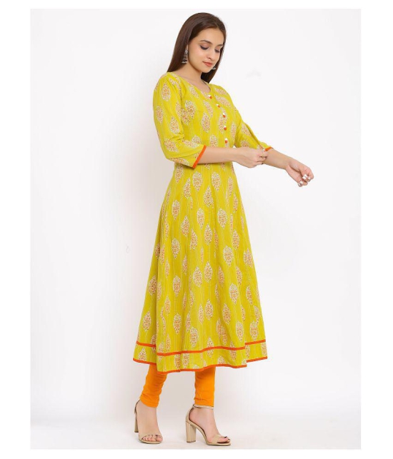 FabbibaPrints - Multicolor Cotton Women's Flared Kurti ( Pack of 1 ) - S