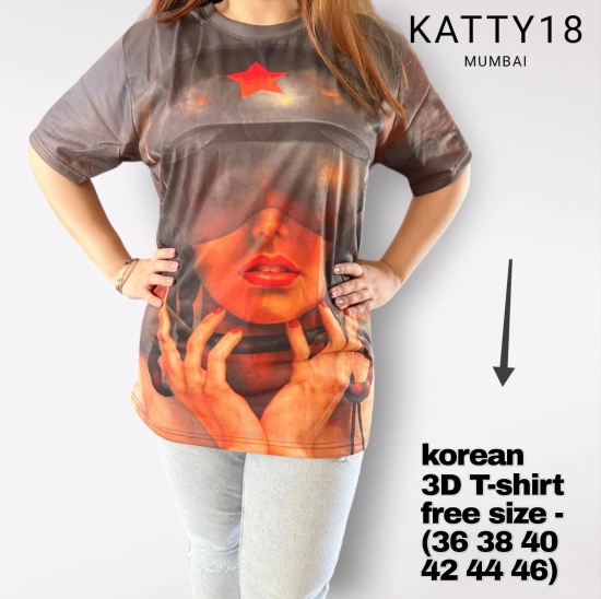 Katty 18 KOREAN FABRIC 3D-TSHIRTS FOR WOMEN