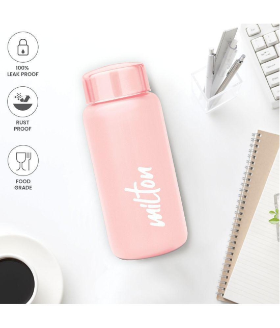 Milton Aqua 500 Stainless Steel Water Bottle (500 ml) Light Pink - Light Pink