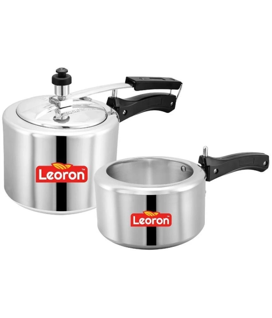 LEORON 2 L,3 L Aluminium InnerLid Pressure Cooker With Induction Base