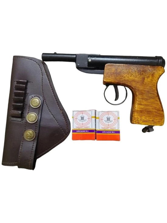 JGG  BABY WOODEN  BROWN TOY GUN FOR KIDS - Brown