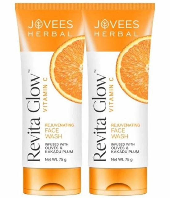 Jovees Herbal Revita Glow Vitamin-C Face Wash For Skin Brightening 75ml (Pack of 2)