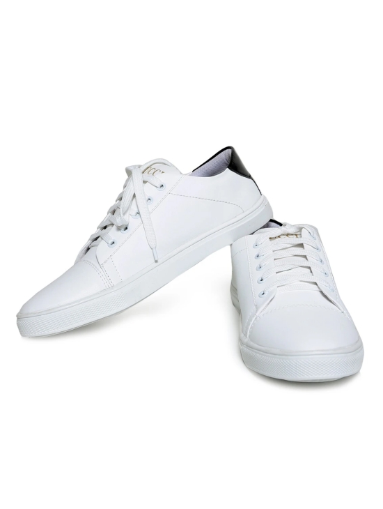 white lace up shoe