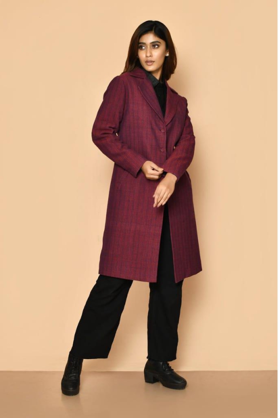 Mrinal handloom cotton trench coat jacket for women