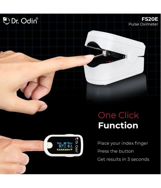 DR. ODIN Pulse Oximeter Fingertip FS20E White & Black Finger Tip