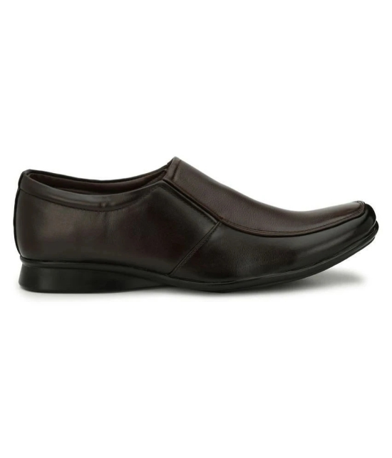 Leeport - Brown Mens Slip On Formal Shoes - None